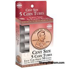 5 Round Coin Tube - Cent-Coin Tubes-HE Harris & Co-StampPhenom