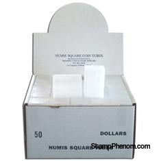 Numis Square Coin Tube -Dollar-50/box-Coin Tubes-Numis-StampPhenom