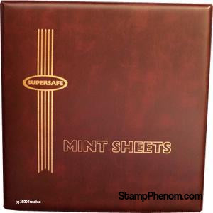Deluxe Mint Sheet Binder Only (Red)-Mint Sheets & Album-Supersafe-StampPhenom