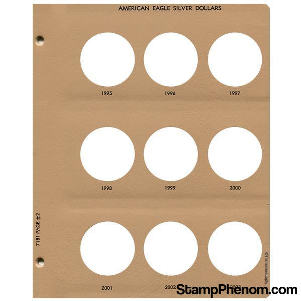 American Eagle Silver Dollars Replacement Page 2-Dansco Coin Albums-Dansco-StampPhenom