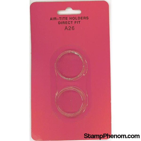 Air Tite 26mm Direct Fit Retail Packs - Small Dollar-Air-Tite Holders-Air Tite-StampPhenom