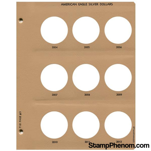 American Eagle Silver Dollars Replacement Page 3-Dansco Coin Albums-Dansco-StampPhenom