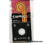 Capital Plastics 144 Coin Holder - $2.50 Gold-Capital Plastics Holders & Capsules-Capital Plastics-StampPhenom