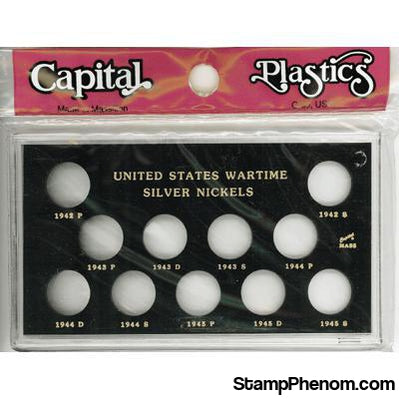 U.S. Wartime Silver Nickels 11 slot(s).-Capital Plastics Holders & Capsules-Capital Plastics-StampPhenom
