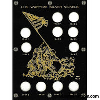 U.S. Wartime Silver Nickels 1942-1945 (Illustration of Flag raising at Iwo Jima)-Capital Plastics Holders & Capsules-Capital Plastics-StampPhenom