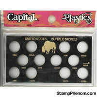 U.S. Buffalo Nickels 1934-1938D-Capital Plastics Holders & Capsules-Capital Plastics-StampPhenom
