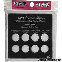 2007 Presidential Dollar Coin Holder P&D-Coin Holders & Capsules-Capital Plastics-StampPhenom