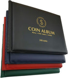 Coin Collection Holder Album for Collectors, 240 Pockets Coin Collection Book Supplies