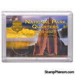 National Parks Rock and Eagle Design Frosty Case - 2 Hole-Coin Holders & Capsules-HE Harris & Co-StampPhenom