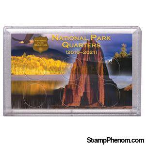 National Parks Rock and Eagle Design Frosty Case - 6 Hole-Coin Holders & Capsules-HE Harris & Co-StampPhenom