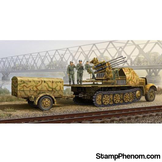 Trumpeter - German 2cm Flakvierling 38 AUF Selbstfahrlafette 1:35-Model Kits-Trumpeter-StampPhenom