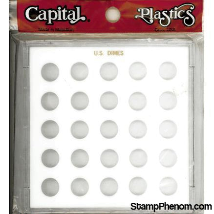 U.S. Dimes (No Dates)-Capital Plastics Holders & Capsules-Capital Plastics-StampPhenom