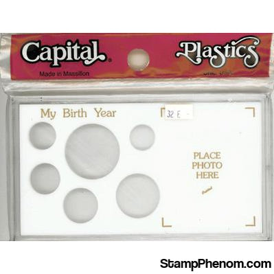My Birth Year Coins (Ike .50, .25, .10, .05, . 01)-Capital Plastics Holders & Capsules-Capital Plastics-StampPhenom