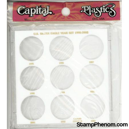 U.S. Silver Eagle Year Set 1995-2003-Capital Plastics Holders & Capsules-Capital Plastics-StampPhenom