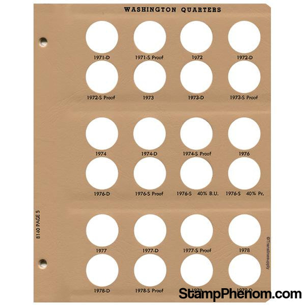 Washington Quarters with proof Replacement Page 5-Dansco Coin Albums-Dansco-StampPhenom