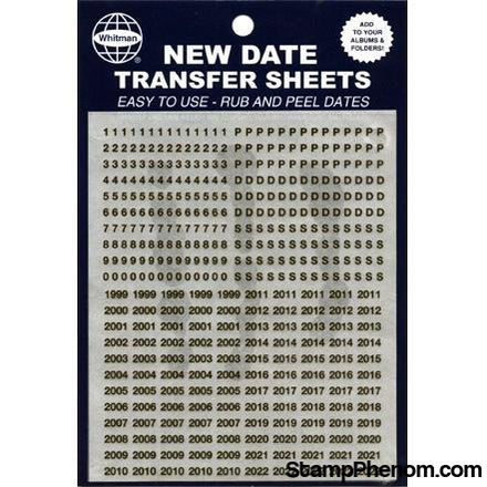 Black Date Transfer Sheets for Whitman Albums-Whitman Albums, Binders & Pages-Whitman-StampPhenom