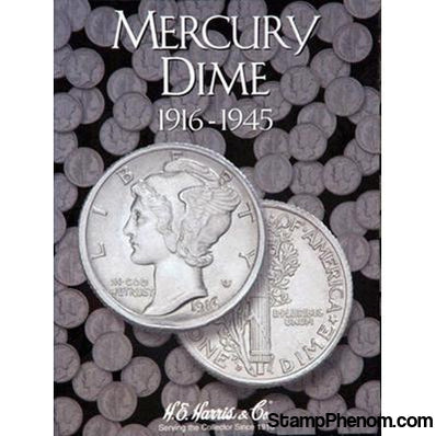 Mercury Dimes Folder 1916-1945-HE Harris Folders-HE Harris & Co-StampPhenom