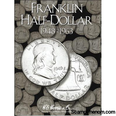 Franklin Half Dollar Folder 1948-1963-HE Harris Folders-HE Harris & Co-StampPhenom