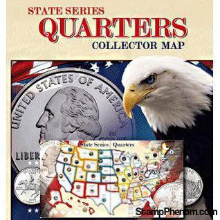 State Quarter Series Quarters Collector Map-Collector Maps, Archives, Kits & Boards-Whitman-StampPhenom