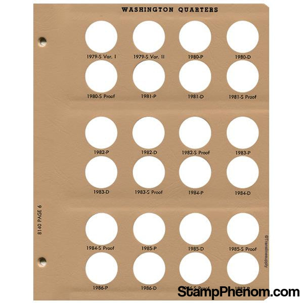 Washington Quarters with proof Replacement Page 6-Dansco Coin Albums-Dansco-StampPhenom