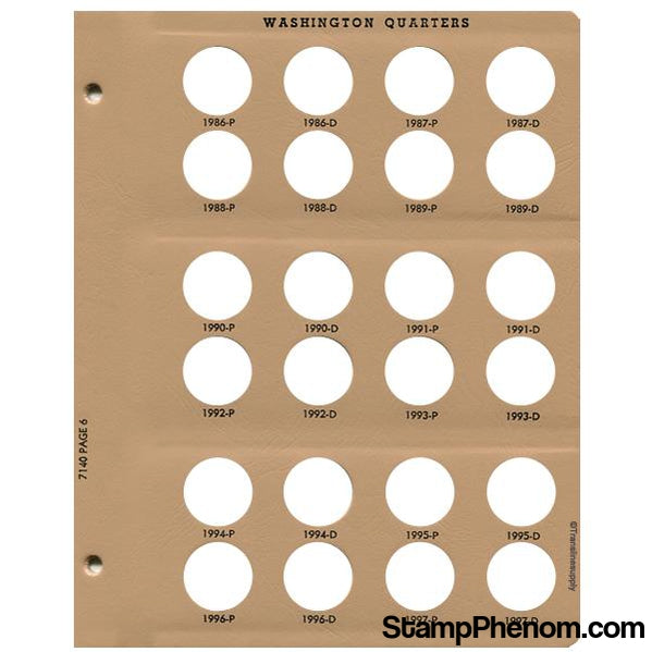 Washington Quarters Replacement Page 6-Dansco Coin Albums-Dansco-StampPhenom