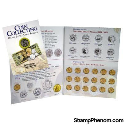 Merit Badge Folder-Coin Collecting For Kids-Whitman-StampPhenom