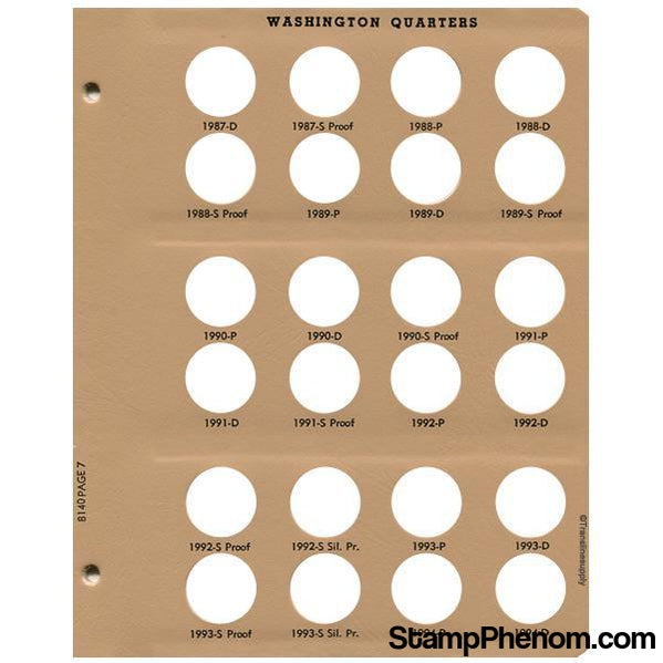 Washington Quarters with proof Replacement Page 7-Dansco Coin Albums-Dansco-StampPhenom