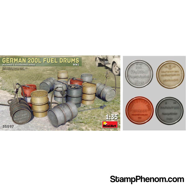 MiniArt - German 200L Fuel Drums World War II 1:35-Model Kits-MiniArt-StampPhenom