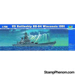 Trumpeter - USS Wisconsin 1991 BB-64 1991 1:700-Model Kits-Trumpeter-StampPhenom