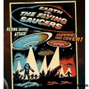Atlantis - 5" Dia. Earth vs The Flying Saucers: Attack Saucer w/LED Light Atlantis-Model Kits-Atlantis-StampPhenom