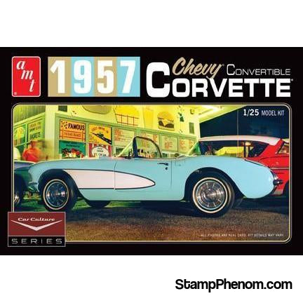 AMT - Cindy Lewis '57 Corvette White 1:25-Model Kits-AMT-StampPhenom
