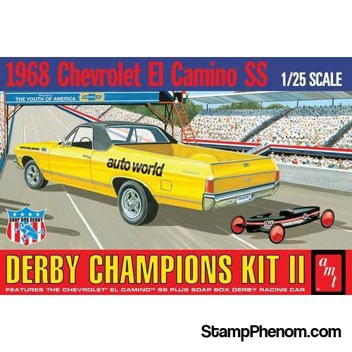 AMT - '68 El Camino SS with Bonus Soap Box Derby Car 1:25-Model Kits-AMT-StampPhenom