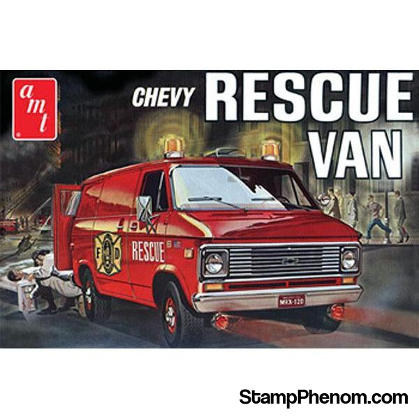 AMT - '75 Chevy Rescue Van Red 1:25-Model Kits-AMT-StampPhenom