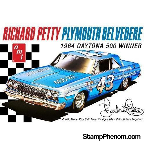 AMT - Richard Petty '64 Plymouth 1:25-Model Kits-AMT-StampPhenom