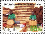 Angola 2008 10th Anniversary of Lwini Social Solidarity Fund-Stamps-Angola-StampPhenom