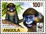 Angola 2011 Endangered Species of Apes - Cercopithecus ascanius-Stamps-Angola-StampPhenom