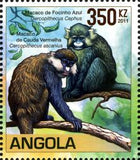 Angola 2011 Endangered Species of Apes - Cercopithecus ascanius-Stamps-Angola-StampPhenom