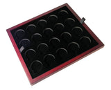 Guardhouse Coin Tray for 20 Medium or Air-Tite "T" Capsules fits in Mahogany Finish Wood