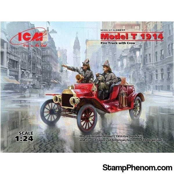 ICM - Model T 1914 Fire Truck with crew 1:24-Model Kits-ICM-StampPhenom