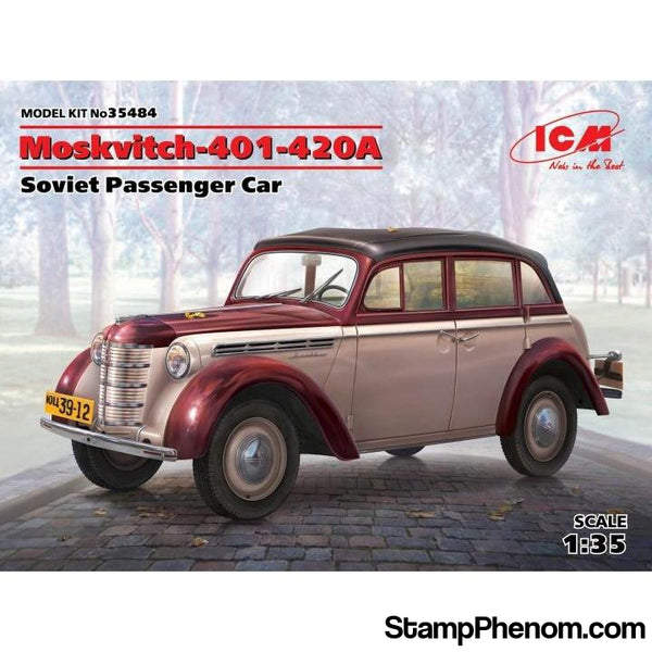 ICM - Soviet Moskvitch 401‐420A Passenger Car 1:35-Model Kits-ICM-StampPhenom