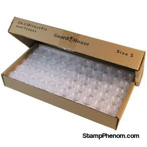 Quarter size bulk 24.3mm Direct-Fit Guardhouse holders. 250 count box.-Guardhouse Coin Capsules-Guardhouse-StampPhenom