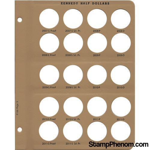 Kennedy Half Dollars with proof Replacement Page 8-Dansco Coin Albums-Dansco-StampPhenom