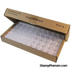 Small Dollar size bulk 26.5mm Direct-Fit Guardhouse holders. 250 count box.-Guardhouse Coin Capsules-Guardhouse-StampPhenom