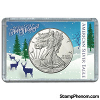 ASE Frosty Case - Deer in Snow Meadow Holiday Christmas-Coin Holders & Capsules-HE Harris & Co-StampPhenom