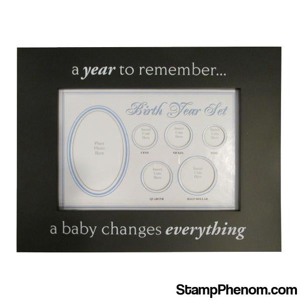 Birth Year Coin Set Frame - Baby Boy-Coin Collecting For Kids-Whitman-StampPhenom