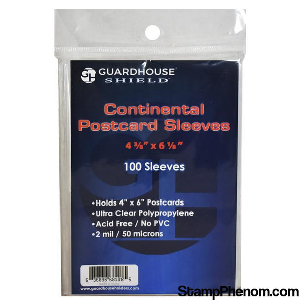 Shield Sleeve for Continental Postcards-Sleeves, Bags & Boards-Guardhouse Shield-StampPhenom