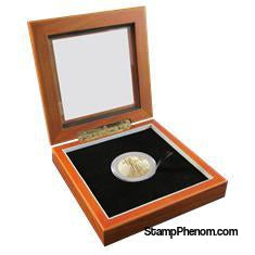 Guardhouse 5x5 Glass-top Wood Display Box - Holds Large Sized Capsule-Challenge Coin Boxes and Displays-Guardhouse-StampPhenom