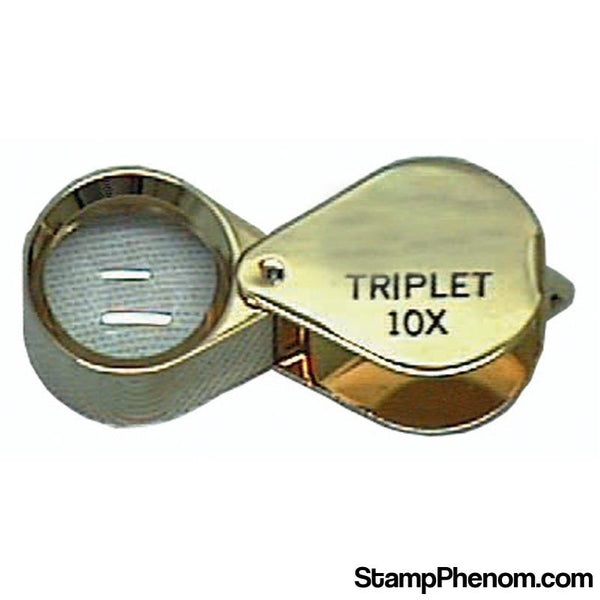 10X gold triplet loupe 18mm-Loupes and Magnifiers-Transline-StampPhenom