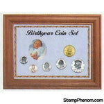 Solid Oak Birthyear Coin Frame Cent to ASE - Blue | Edgar Marcus-Coin Collecting For Kids-Edgar Marcus-StampPhenom