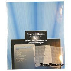 Guardhouse Shield Thumb Cut 30 Pocket (100 pack) Archival Polypropylene Pages-Notebook Pages & Binders-Guardhouse-StampPhenom